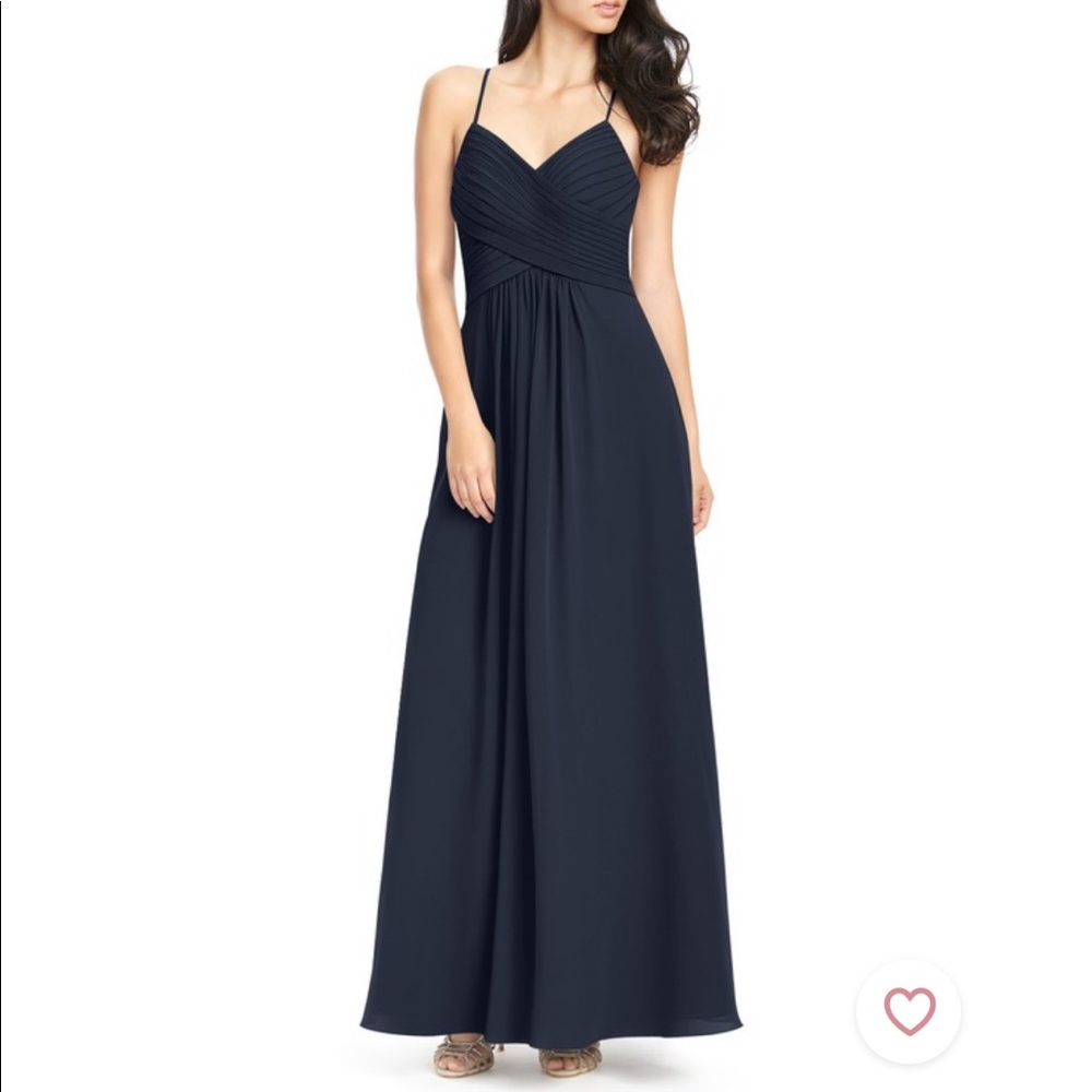 Azazie Navy Haleigh Bridesmaid Dress Size 8